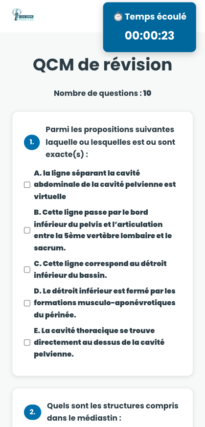 exemple d'un qcm mobile